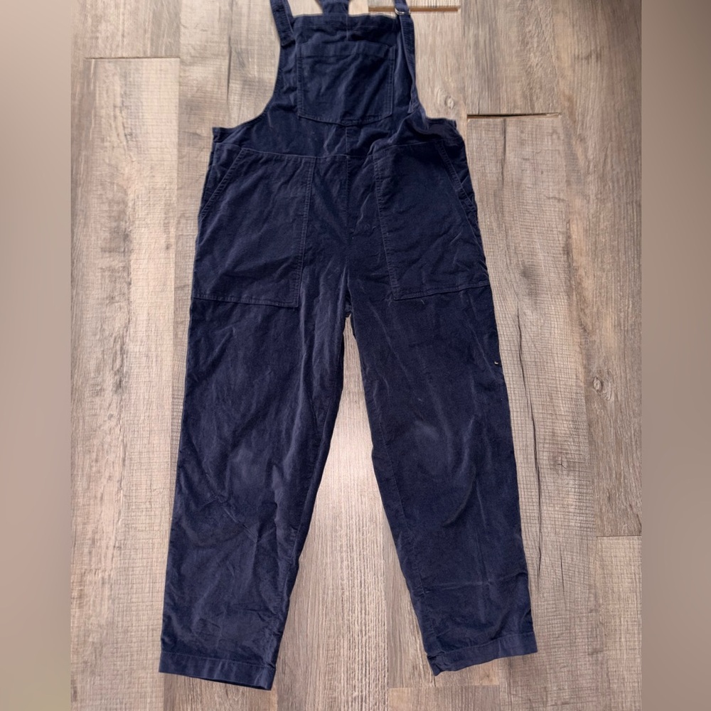 aerie Navy Blue Corduroy Overalls
